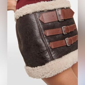 EDGE Black Leather Corset with White Trim